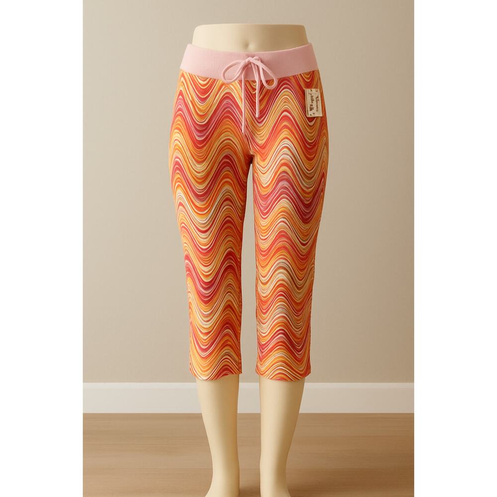 Nilla Shields Women’s Capri Pants Size M (Runs Small) Drawstring Cotton NWT